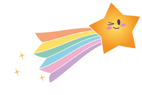 Picto-Etoile-Filante-Clin-Oeil-Blanc Comète dessinée décorative