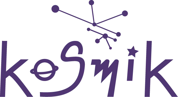 LOGO-KOSMIK Logo Kosmik - Lettrage Groovy et Illustration Joyeuse