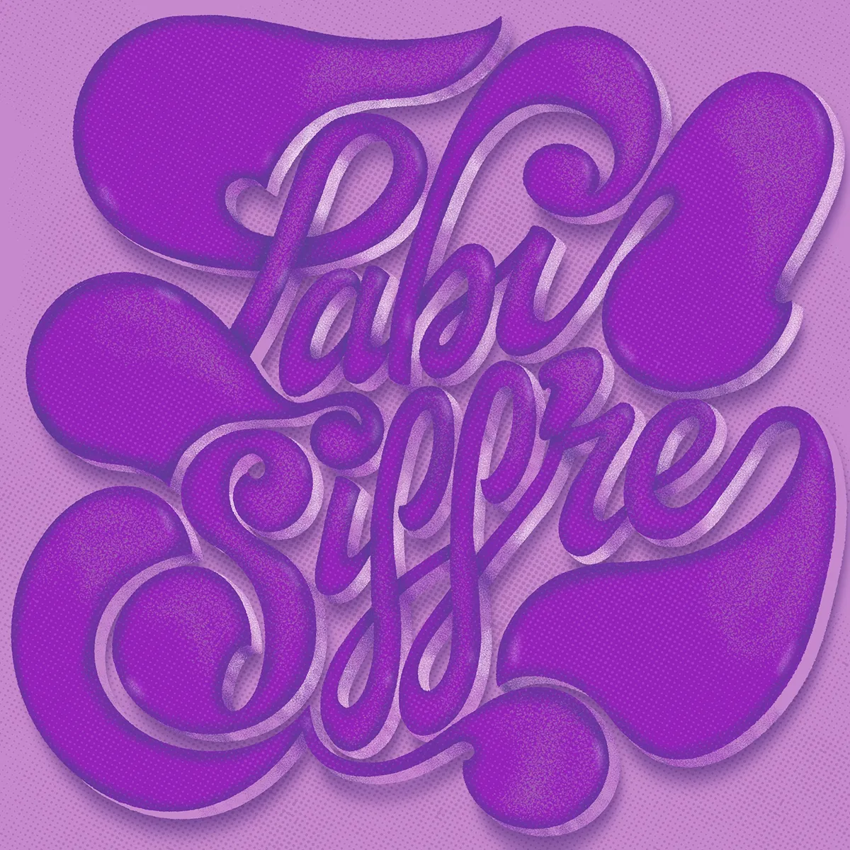 Script lettering funky rendant hommage à Labi Siffre
