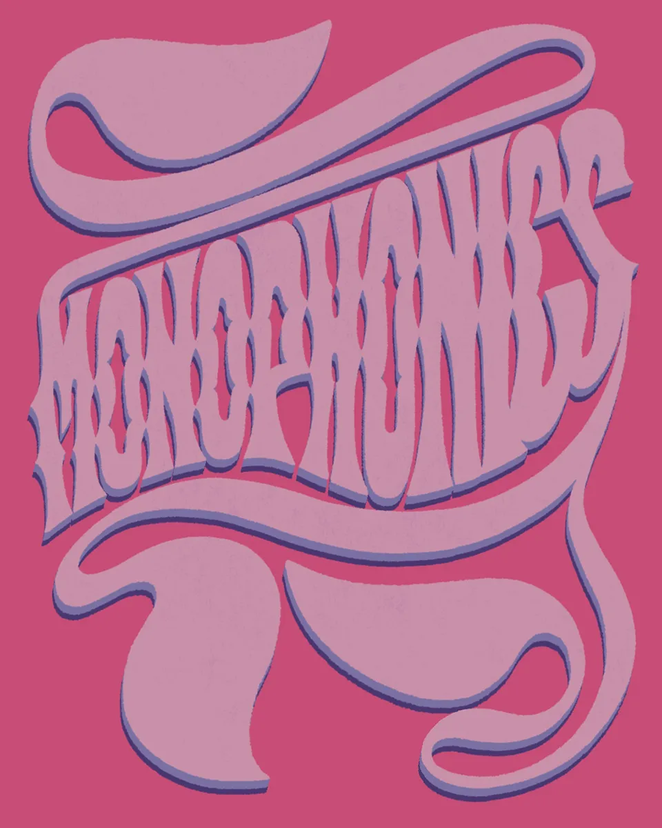 Psychedelic lettering rendant hommage à Monophonics.