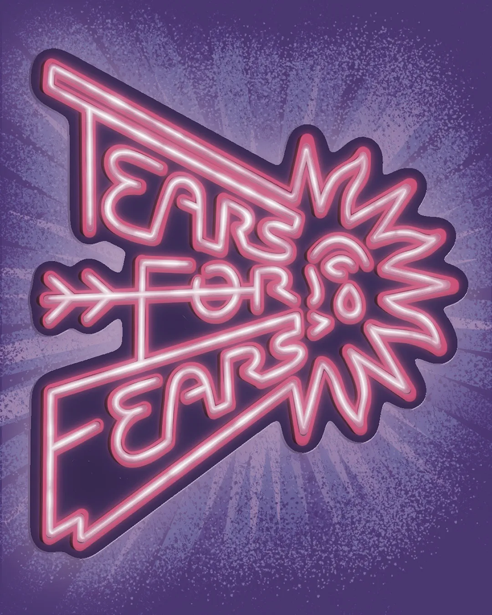 Neon lettering rendant hommage à Tears For Fears.