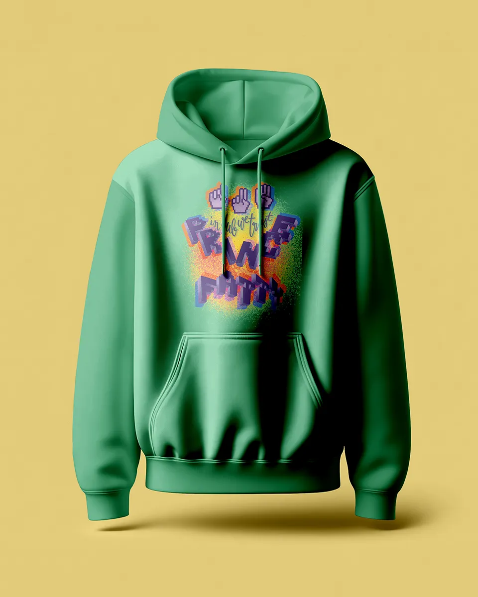 Hoodie portant le lettrage rendant hommage à Prince Fatty avec le message : in dub we trust.